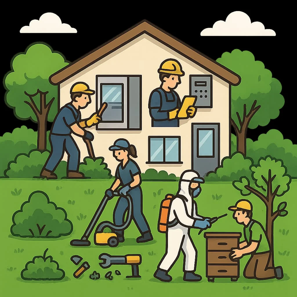 خدمات التنظيف ومكافحة الآفات