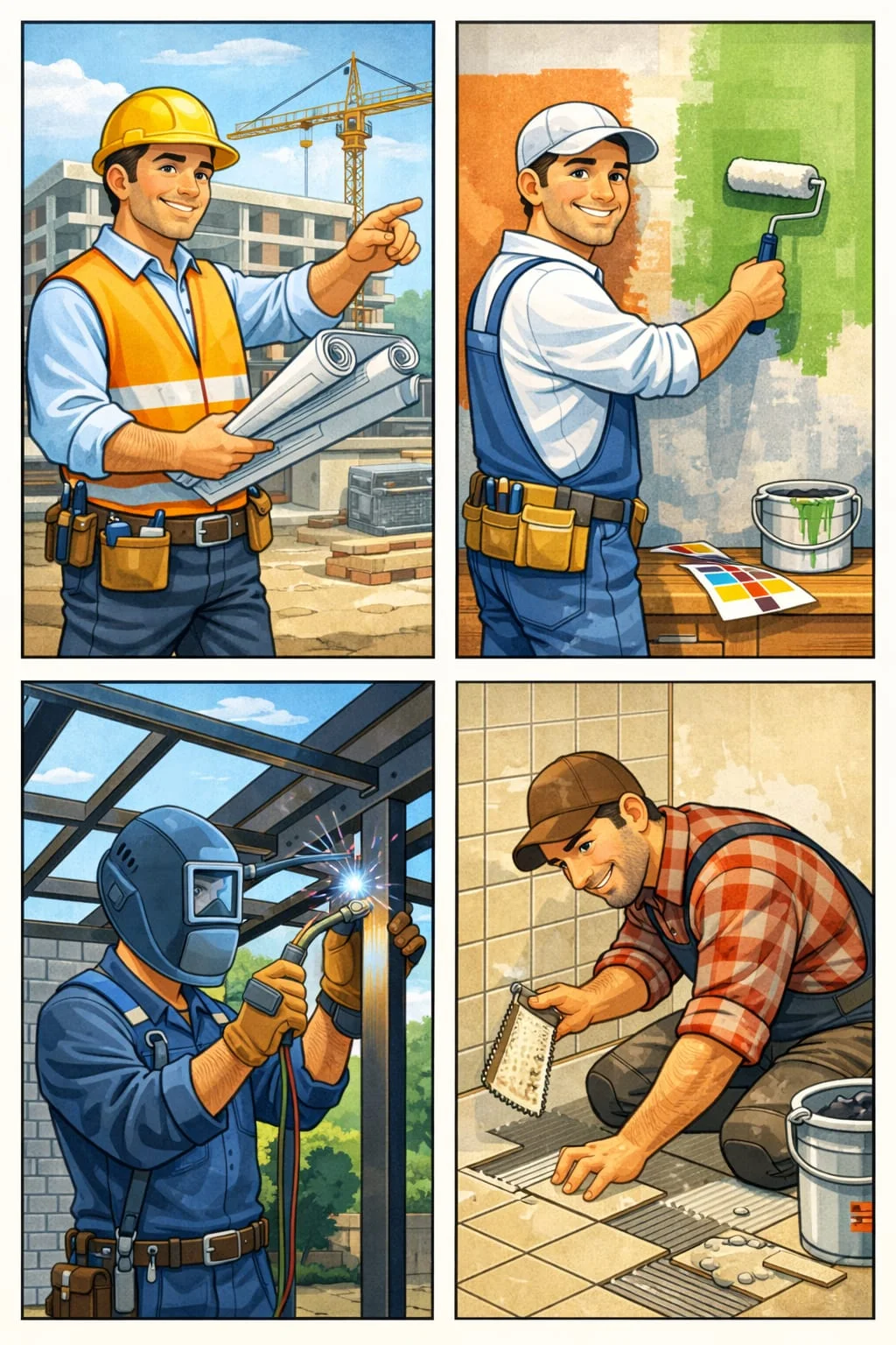 أعمال البناء والتشطيب